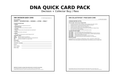 DNA Quick Card Pack